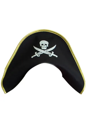 High Seas Pirate Adults Black Costume Hat