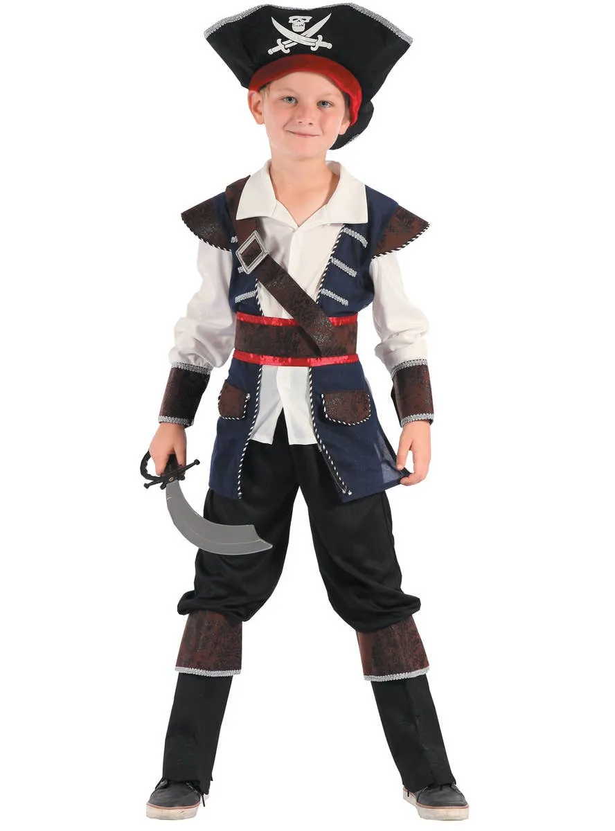 High Seas Pirate Boys Fancy Dress Costume