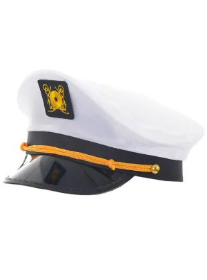 High Seas White Ship Captain Costume Hat