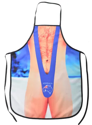 Hilarious Australian Flag Print Mankini Costume Apron