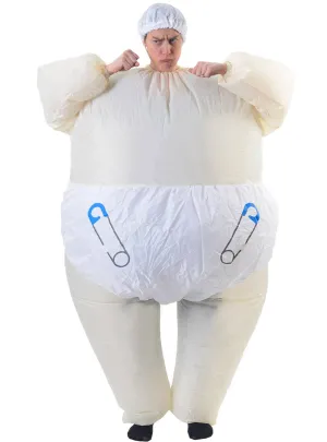 Hilarious Inflatable Baby Boy Adults Costume