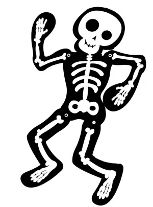 Hinged Felt Skeleton Child Friendly Halloween Decoration