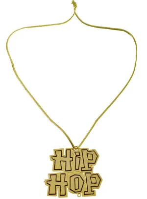 Hip Hop Jumbo Pimp Gold Costume Necklace