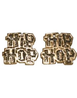 Hip Hop Old School Bling Costume Earrings