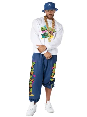 Hip Hop Rapper Mens 90s Theme Dress Up Costume