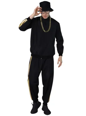 Hip Hop Rapper Mens Black 90s Costume
