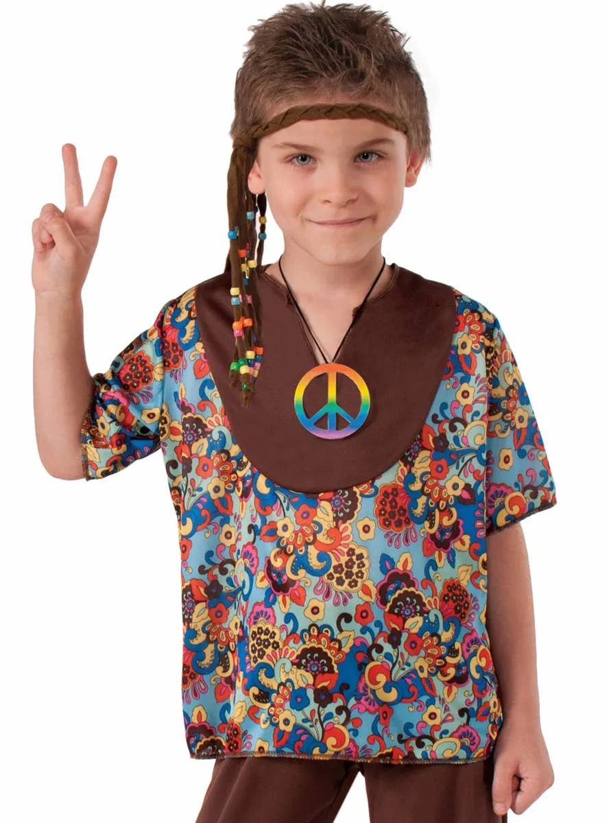 Hippie Dude Boys 1970s Costume