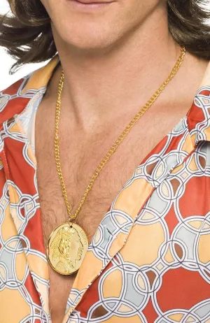 Hippie Gold Medallion Necklace