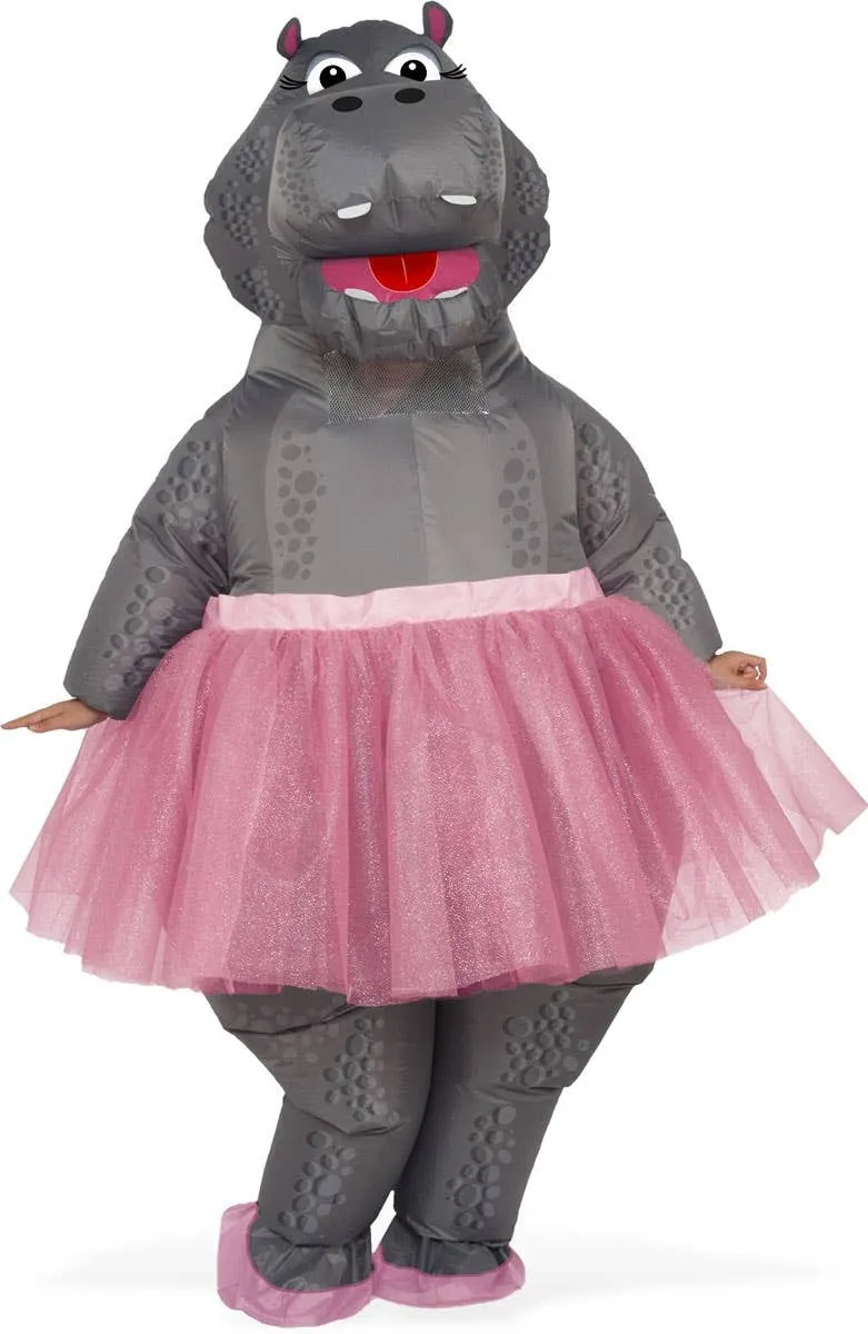 Hippo Ballerina Adults Novelty Inflatable Costume