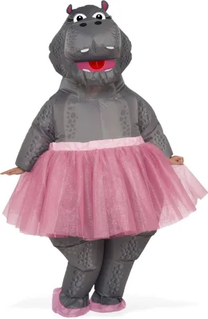 Hippo Ballerina Adults Novelty Inflatable Costume