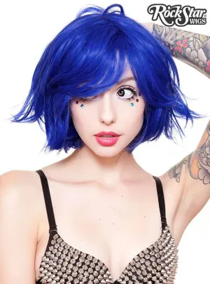 Hologram Royal Blue Womens Deluxe Bob Wig