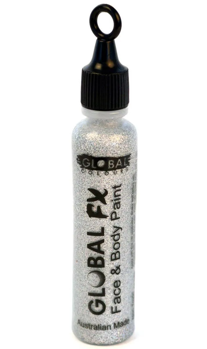 Holographic Silver Face and Body Glitter Applicator Tube