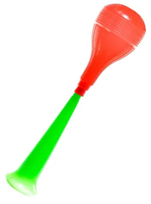 Honking Red Top and Green Bottom Clown Costume Horn