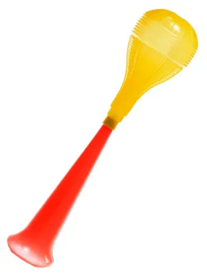 Honking Yellow Top and Red Bottom Clown Costume Horn