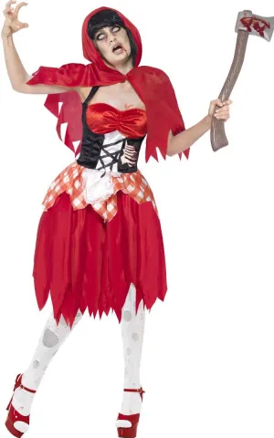 Hooded Beauty Womens Halloween Zombie Costume