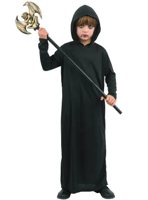 Hooded Black Reaper Boys Simple Halloween Costume
