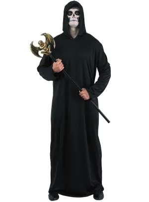 Hooded Black Reaper Mens Simple Halloween Costume
