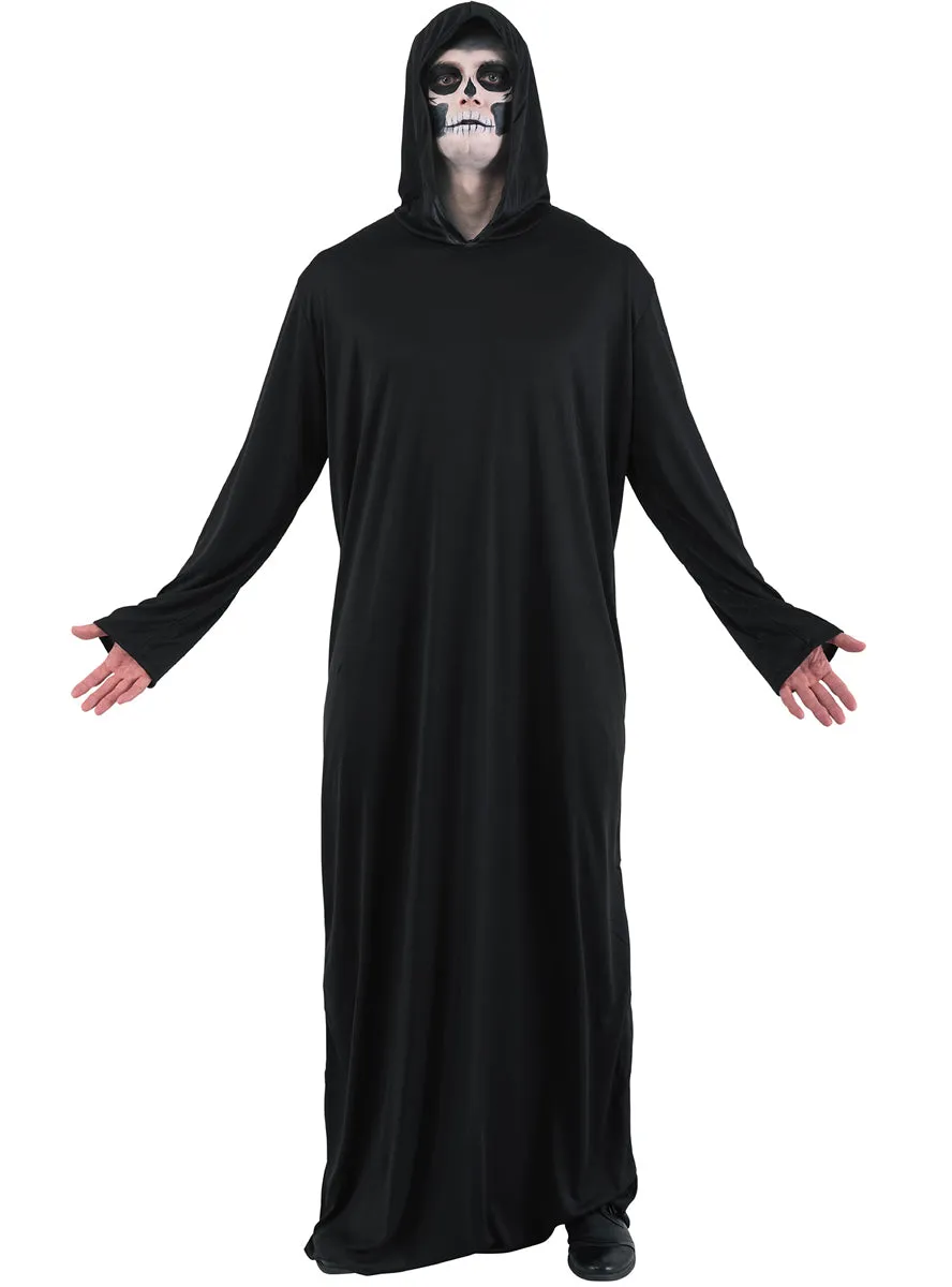 Hooded Black Reaper Mens Simple Halloween Costume