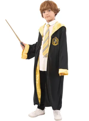Hooded Boys Yellow Magical House Robe Costume