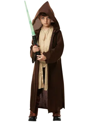 Hooded Brown Jedi Knight Boys Star Wars Costume Robe