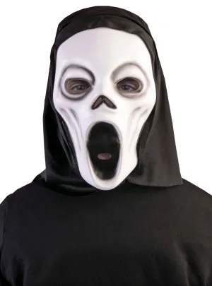 Hooded Ghost Face Halloween Costume Mask