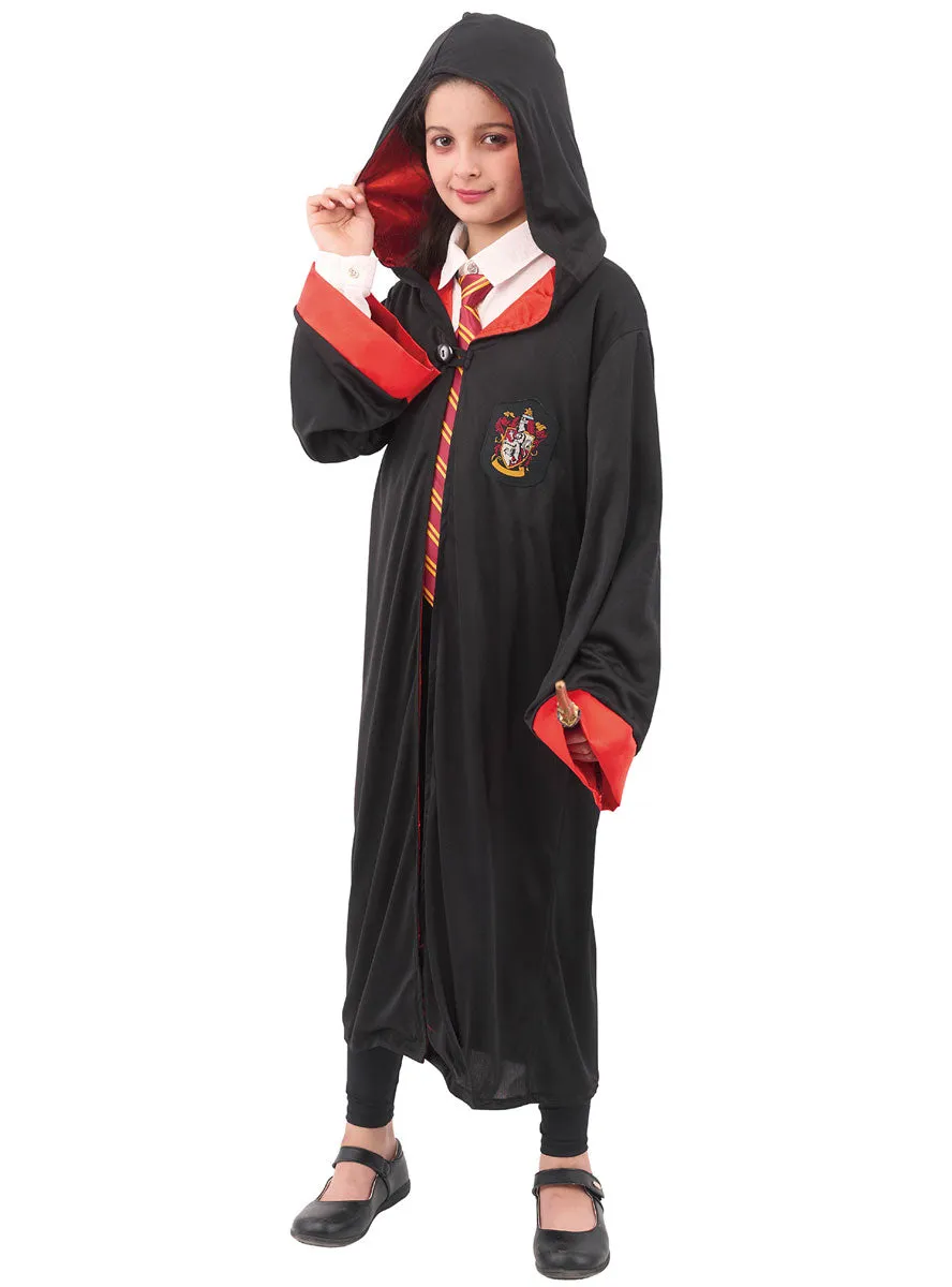 Hooded Girls Magical Red House Robe Costume
