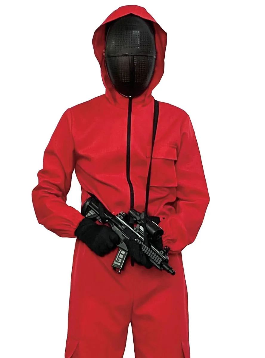 Hooded Red Jumpsuit Mens Costume