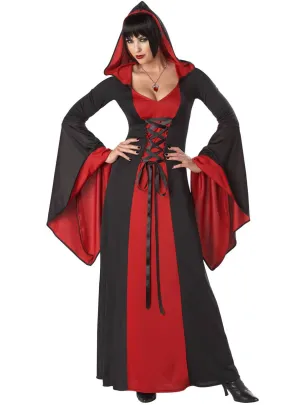 Hooded Red Robe Womens Halloween Costume Robe