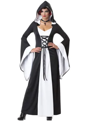 Hooded White Robe Womens Halloween Costume