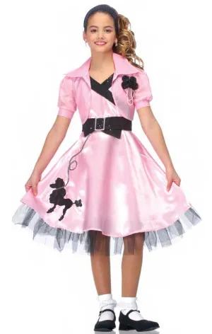 Hop Diva 1950s Poodle Skirt Girls Costume