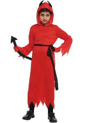 Horned Red Devil Boys Halloween Costume