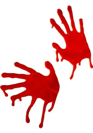 Horrible Bloody Handprints Halloween Decoration