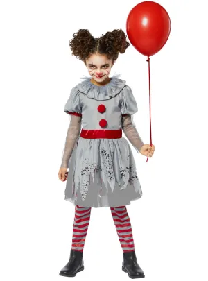 Horror Clown Girls Halloween Pennywise Costume
