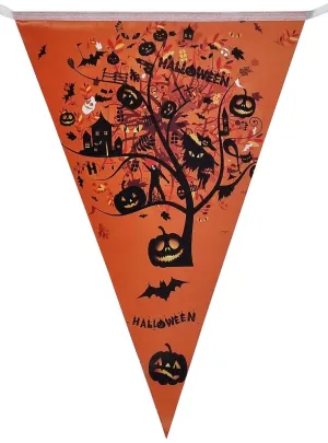 Horror Tree 10 Flag Bunting Halloween Decoration