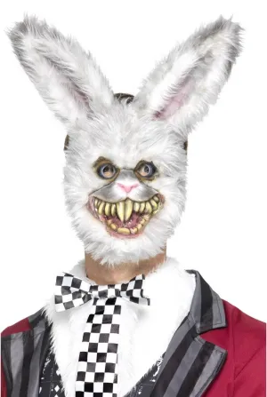 Horror White Rabbit Halloween Costume Mask