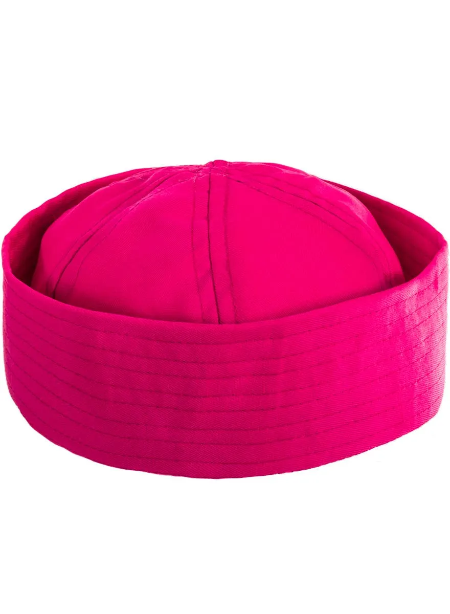 Hot Pink Adults Sailor Gob Costume Hat