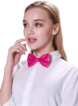 Hot Pink Satin Costume Bow Tie