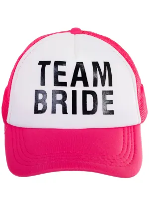 Hot Pink Team Bride Womens Hens Night Cap