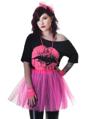 Hot Pink Womens 80s Costume Tutu