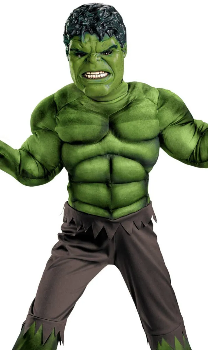 Hulk Avengers Boys Muscle Chest Costume