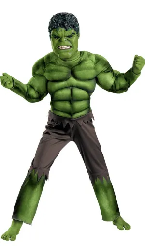 Hulk Avengers Boys Muscle Chest Costume