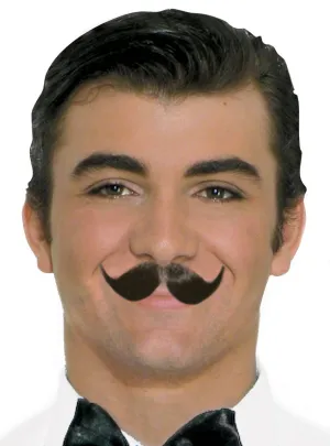 Human Hair Englishman Winged Black Moustache