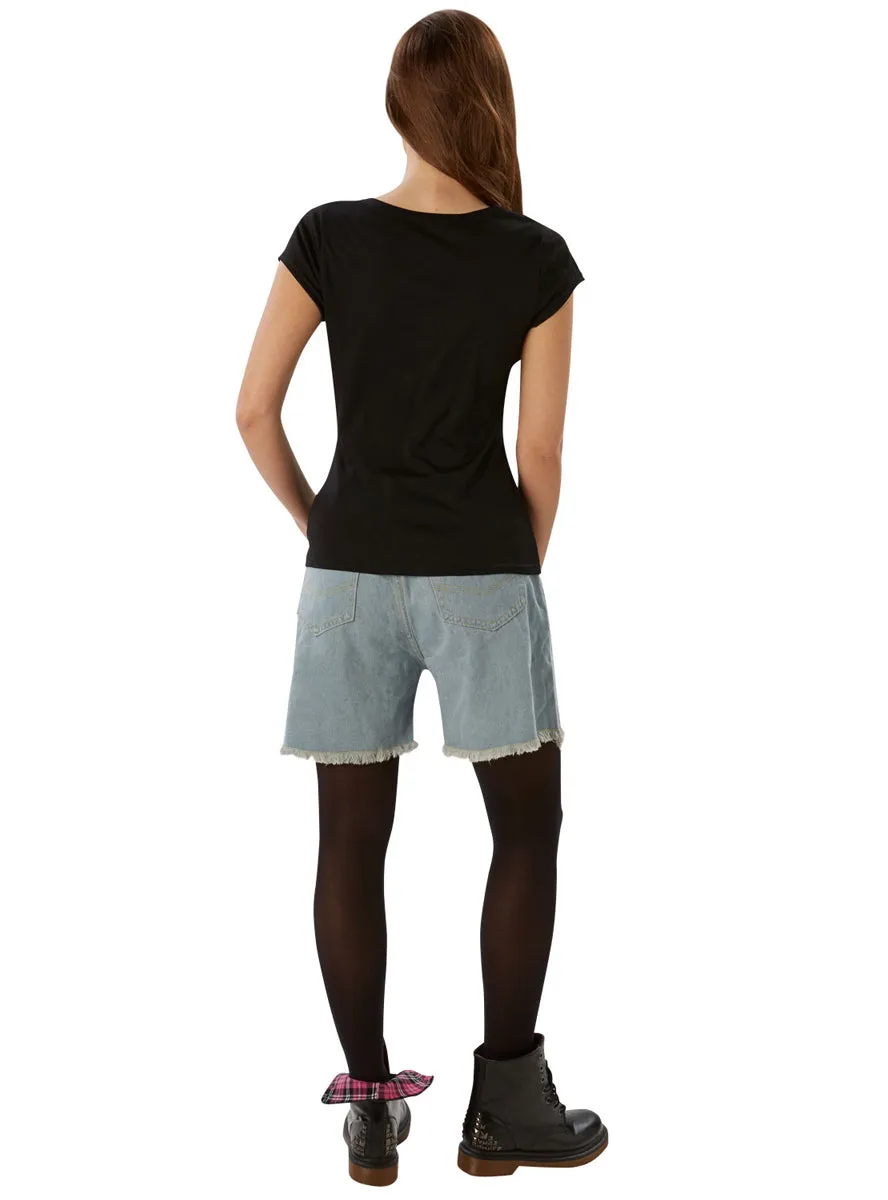 I Heart The 90s Womens Black Costume Top