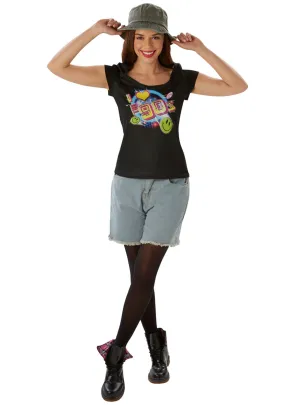 I Heart The 90s Womens Black Costume Top