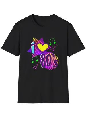 I Love 80s Neon Print Costume Shirt