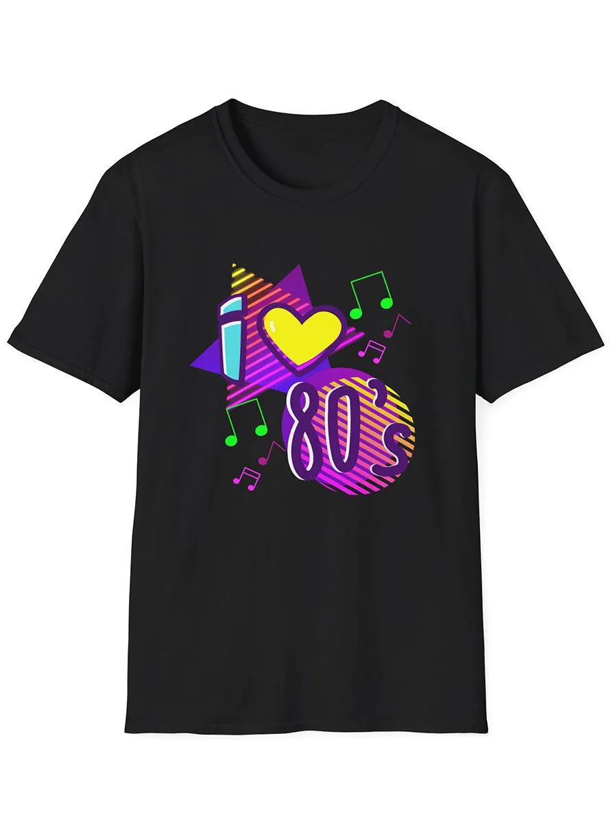 I Love 80s Neon Print Costume Shirt