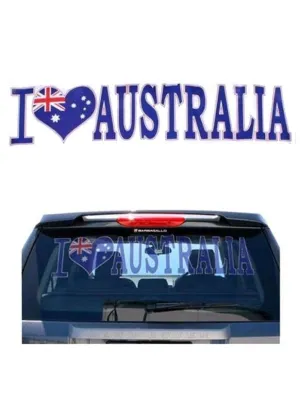 I Love Australia Car Window Sticker