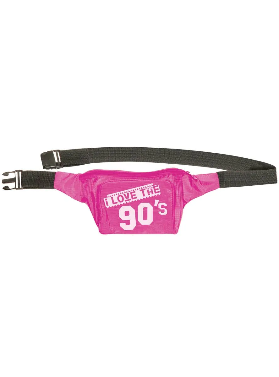 I Love The 90s Pink Bum Bag Costume Accessory