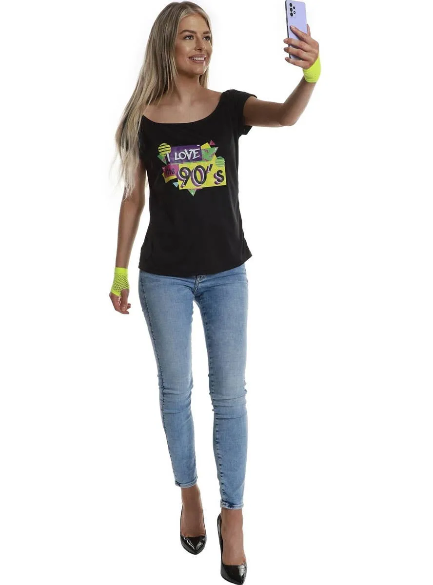 I Love The 90s Womens Black Costume Shirt