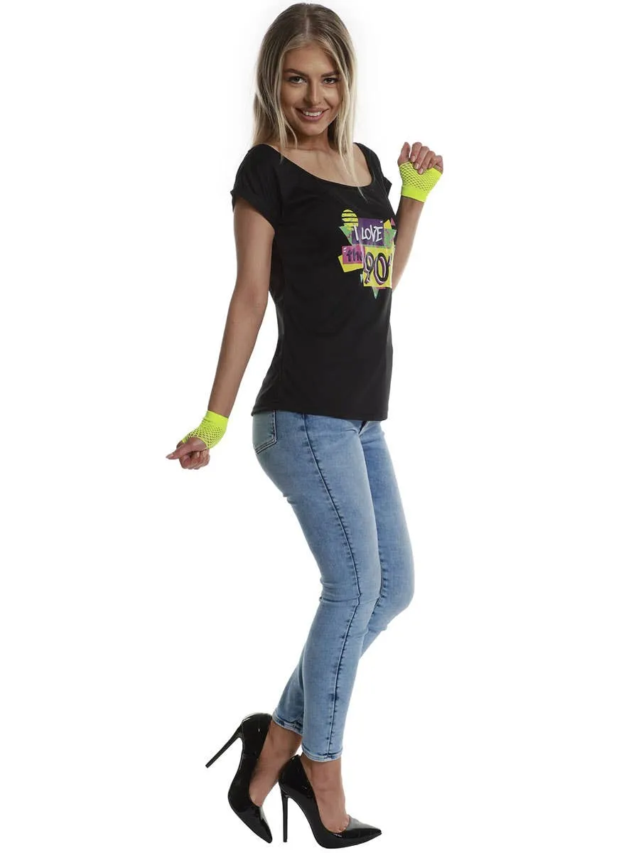 I Love The 90s Womens Black Costume Shirt